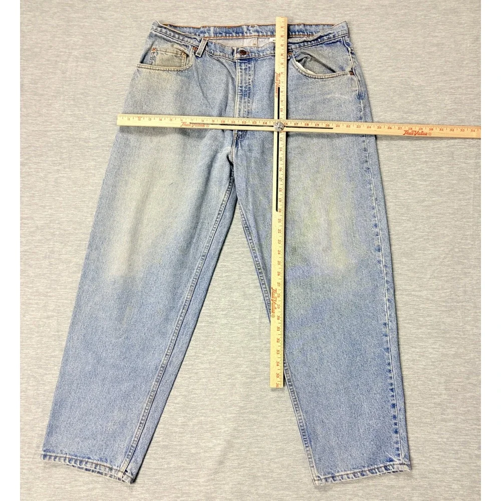 Vintage Levis 560 Loose Fit Jeans Mens 42 Blue Tapered Leg Jeans Made USA 30